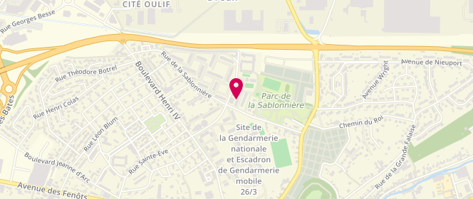 Plan de La baguette dorée, 20 Rue de la Sablonnière, 28100 Dreux