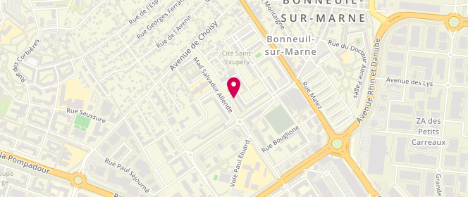 Plan de Boulangerie Patisserie Berat, Centre Commercial Saint Exupery, 94380 Bonneuil-sur-Marne