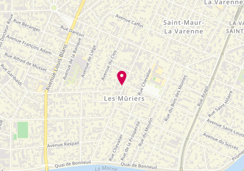 Plan de Boulangerie Les Muriers, 80 avenue de Bonneuil, 94210 Saint-Maur-des-Fossés
