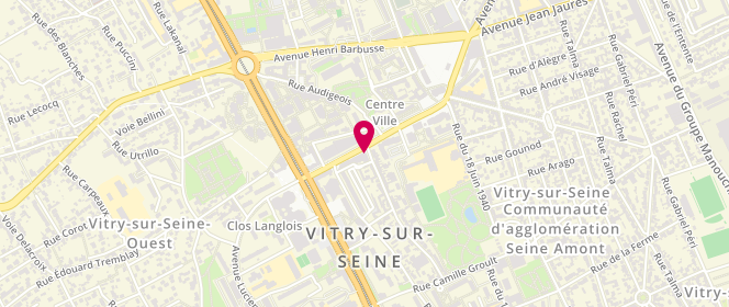 Plan de Aux Délices de Vitry, 2 Rue Antoine Marie Colin, 94400 Vitry-sur-Seine