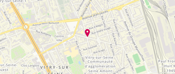 Plan de La Mirabelle, 60 Avenue Guy Môquet, 94400 Vitry-sur-Seine