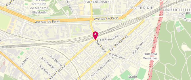 Plan de Carrefour City, 1 Rue Albert Sarraut, 78000 Versailles