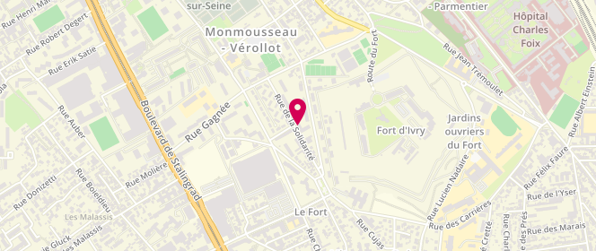 Plan de La Craquante de Vtry, 30 Rue de la Solidarité, 94400 Vitry-sur-Seine