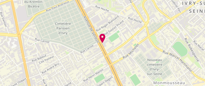 Plan de Boulangerie Pâtisserie F, 135 avenue de Verdun, 94200 Ivry-sur-Seine
