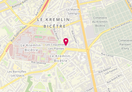 Plan de Boulangerie Opéra Bicêtre, 26 avenue Eugène Thomas, 94270 Le Kremlin-Bicêtre