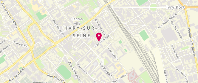 Plan de Aux Delices d'Ivry, 24 Rue Saint Just, 94200 Ivry-sur-Seine