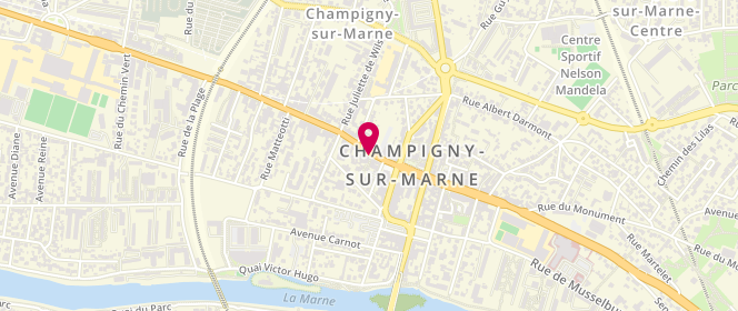 Plan de Les Délices de Lulu - Boulangerie-Pâtisserie, 80 Rue Jean Jaurès, 94500 Champigny-sur-Marne