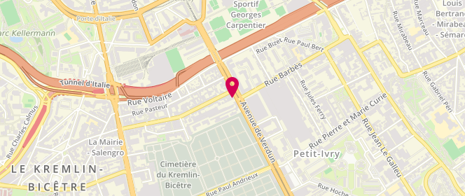 Plan de KERCHAOUI Mourad, 18 avenue de Verdun, 94200 Ivry-sur-Seine
