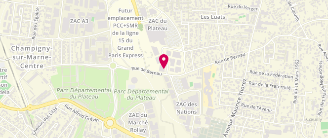 Plan de Pains Brioches de Paris, 26 Rue Serpente, 94500 Champigny-sur-Marne