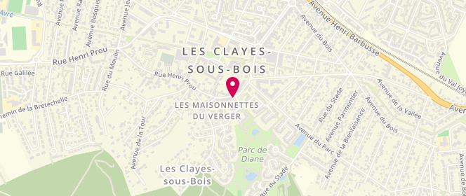 Plan de Sandrine & Christophe Fauzic, 7 Rue Henri Prou, 78340 Les Clayes-sous-Bois