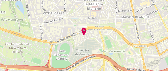 Plan de La Boulangerie des Blés d'Or, 65 Boulevard Kellermann, 75013 Paris