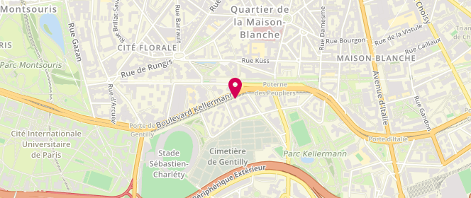 Plan de La boulangerie maison du blé, 65 Boulevard Kellermann, 75013 Paris