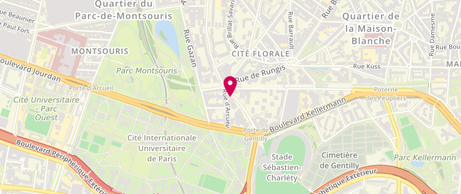 Plan de La Fabrique Aux Gourmandises, 82 Rue de l'Amiral Mouchez, 75014 Paris