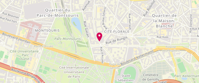 Plan de Boulangerie Pâtisserie le Fournil de l'Amiral, 63 Rue de l'Amiral Mouchez, 75013 Paris