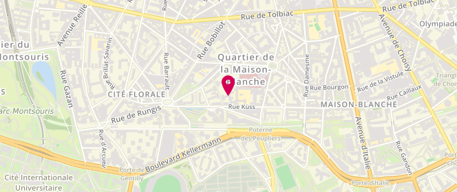 Plan de Boulangerie de Fatima, 10 Rue Küss, 75013 Paris
