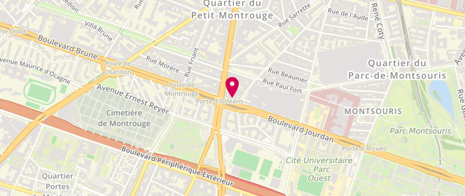Plan de Maison Pereira, 106 Boulevard Jourdan, 75014 Paris