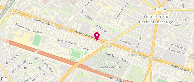 Plan de Boulangerie la Vicomté, 100 Boulevard Brune, 75014 Paris