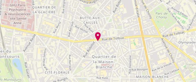 Plan de Boulangerie Brun, 193 Rue de Tolbiac, 75013 Paris