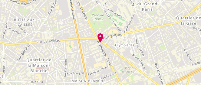 Plan de Boulangerie l'Heure du Pain, 121 avenue d'Ivry, 75013 Paris