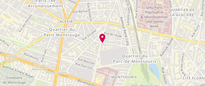 Plan de Le Fournil Saint Yves, 23 Rue Saint-Yves, 75014 Paris