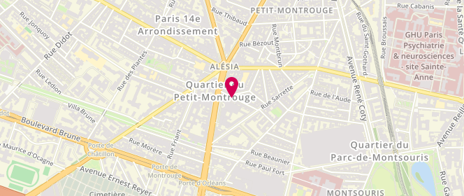 Plan de Lalliance, 17 Rue Alphonse Daudet, 75014 Paris
