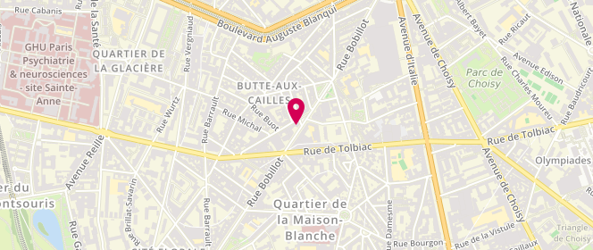 Plan de Lorette, 48 Rue Bobillot Accès
Rue de Pouy, 75013 Paris
