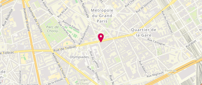 Plan de L'Essentiel Olympiades, 89 Bis Rue de Tolbiac, 75013 Paris