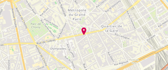 Plan de Le Fournil de Tolbiac, 77 Rue de Tolbiac, 75013 Paris