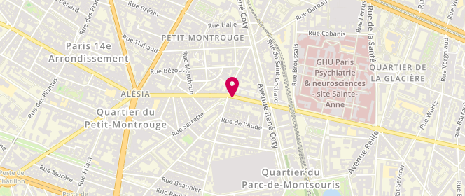 Plan de Boulangerie BIO Pâtisserie Pain Amour et Fantasiiia, 35 Rue d'Alésia, 75014 Paris