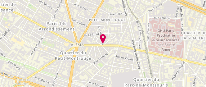 Plan de L'Académie du Pain, 30 Rue d'Alésia, 75014 Paris
