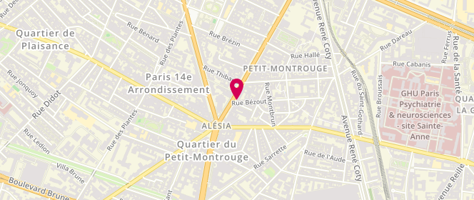 Plan de Pains & Gourmandises, 65 Avenue General Leclerc, 75014 Paris