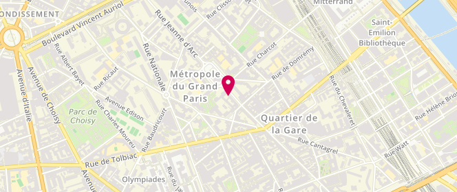 Plan de Berthe, 11 Rue Jeanne d'Arc, 75013 Paris