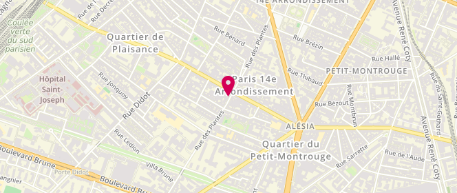 Plan de Mandarin des Plantes, 44 Rue des Plantes, 75014 Paris