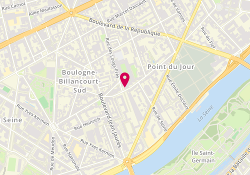 Plan de Le Grenier à Pain du Point du Jour, 104 Rue du Point du Jour, 92100 Boulogne-Billancourt