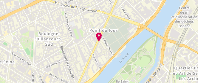 Plan de L'Artisan de Boulogne, 36 avenue Pierre Grenier, 92100 Boulogne-Billancourt