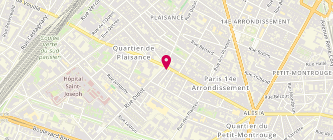 Plan de Boulangerie Léa & Gilles, 155 Rue d'Alésia, 75014 Paris