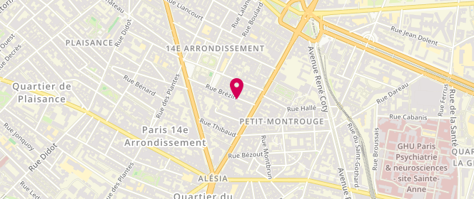 Plan de Pâtisserie Désiré, 7 Rue Brézin, 75014 Paris