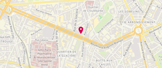 Plan de Aux Délices de la Glacière, 90 Boulevard Auguste Blanqui, 75013 Paris