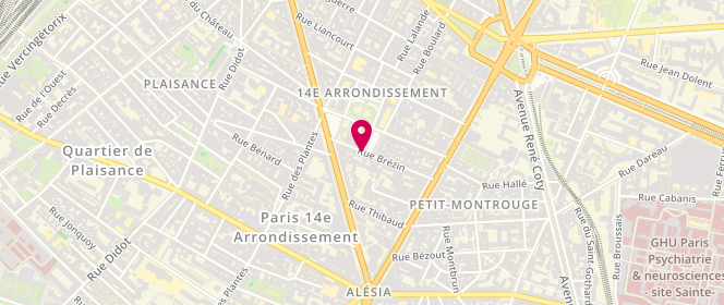Plan de Boulangerie Rondeau, 23 Rue Brézin, 75014 Paris