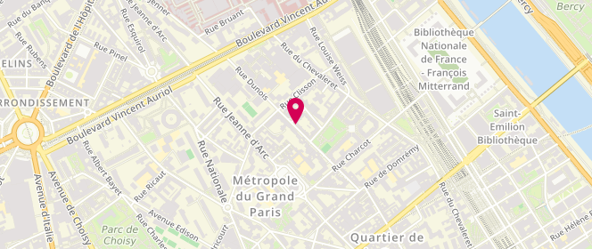 Plan de Les Saveurs du Pain, 42 Rue Dunois, 75013 Paris