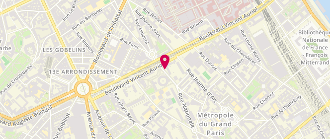 Plan de Boulangerie Mekerbeche, 186 Rue Nationale, 75013 Paris