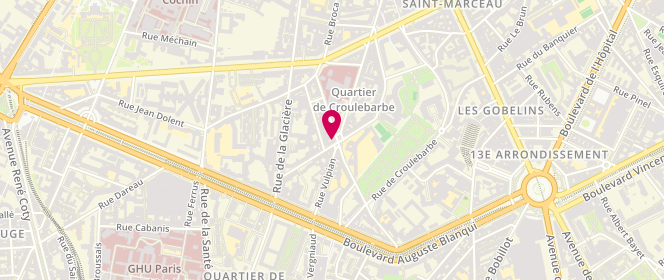 Plan de Boulangerie Morisseau, 2 Rue du Champ de l'Alouette, 75013 Paris