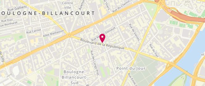 Plan de Au Pain de Boulogne, 64 Boulevard de la République, 92100 Boulogne-Billancourt