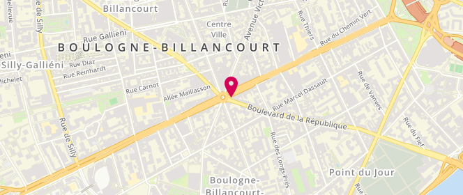 Plan de Pâtisserie Saines Saveurs, 103 avenue Edouard Vaillant, 92100 Boulogne-Billancourt