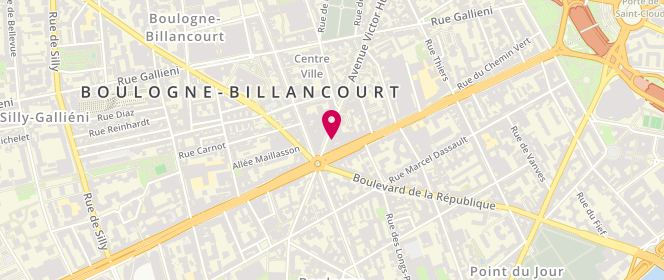 Plan de Les Co'pains Toqués, 121 avenue Victor Hugo, 92100 Boulogne-Billancourt