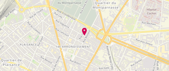 Plan de De Neuville, 30 Rue Daguerre, 75014 Paris