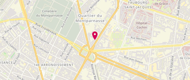 Plan de High Societhé, 100 avenue Denfert Rochereau, 75014 Paris