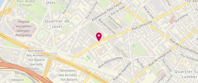 Plan de Boulanger Pâtissier Au Pain des bois, 324 Rue Lecourbe, 75015 Paris
