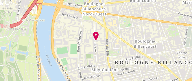 Plan de Le Fournil de Lisa, 45 Rue de Bellevue, 92100 Boulogne-Billancourt