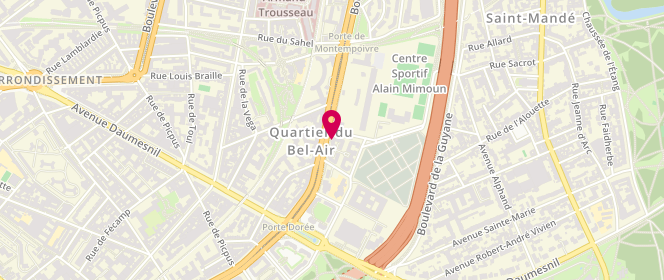 Plan de La Baguette Doree, 18 Boulevard Soult, 75012 Paris